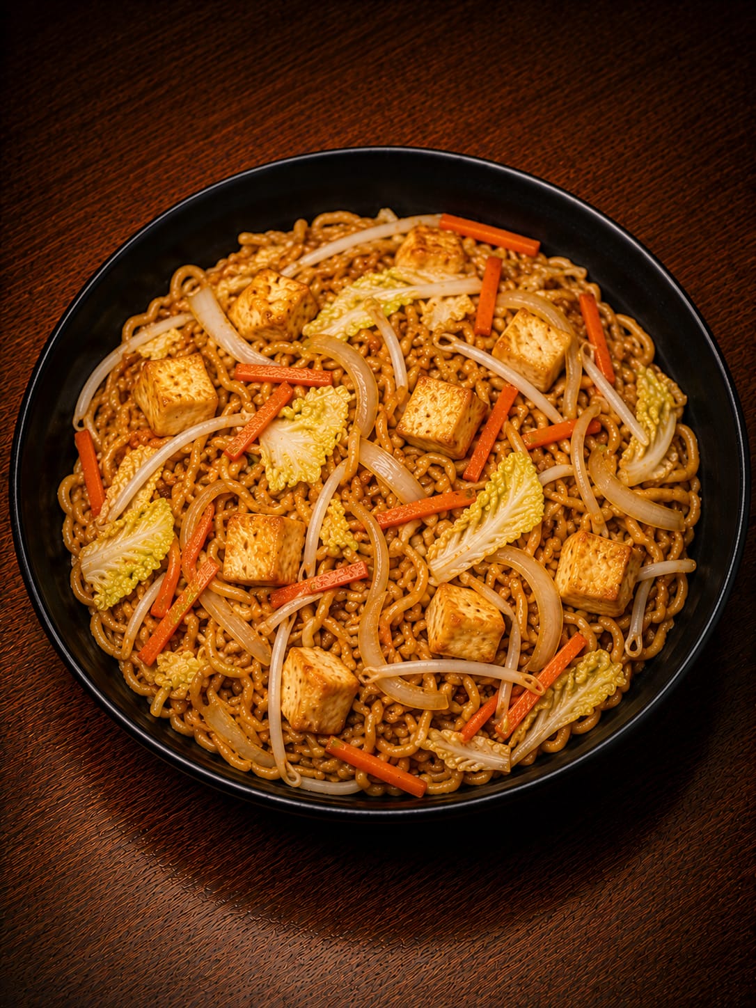 Gebratene Nudeln mit Tofu
